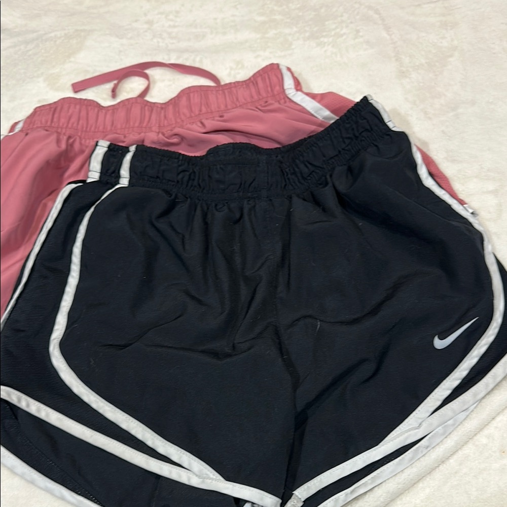 Nike Black and Pink Tempo Shorts